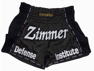 Custom Black Muay Thai Shorts : KNSCUST-1187